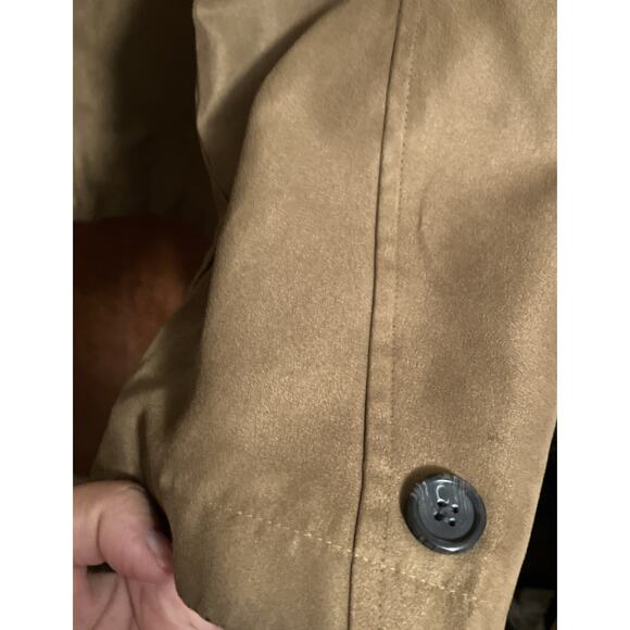 Roundtree & Yorke Jacket Men Size L Brown Faux Suede Button Up Bomber Vintage - Picture 4 of 11